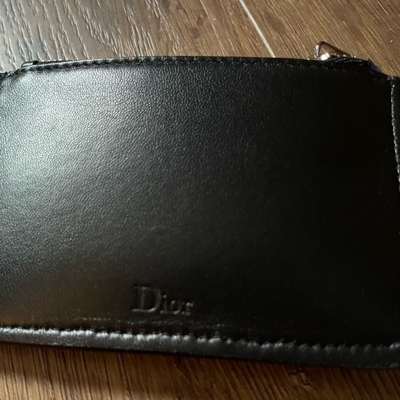 CHRISTIAN DIOR-AUTHENTIC NWT Small Leather, Sequins/Beads Blue Wristlet - Picture 10 of 15